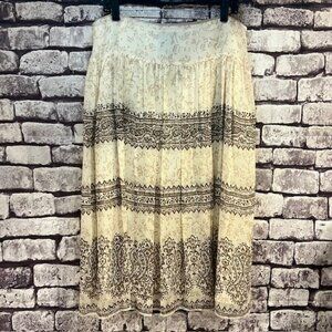 Jones New York Fully Silk Lined Flare Skirt Size Large